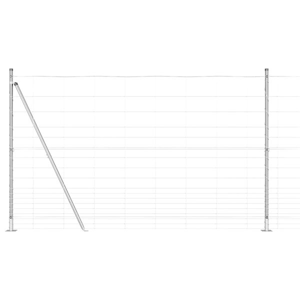 vidaXL Hegnspæl Galvaniseret 25 x 1,5 m Stål