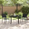 vidaXL Have Spisebordss&aelig;t 3 pcs Sort PE Rattan