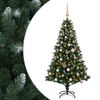 vidaXL Kunstig juletr&aelig; med kugler 120 cm 150 LED'er Varm hvid