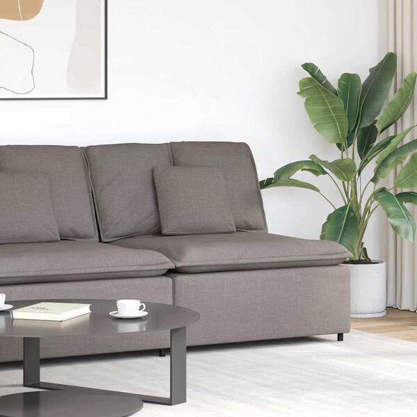 vidaXL modulopbygget sofacentermodul med hynder 100 cm gr&aring;brun