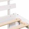 vidaXL Sengestel med hovedgærde Hvid 90 x 190 cm Massiv fyrretræ