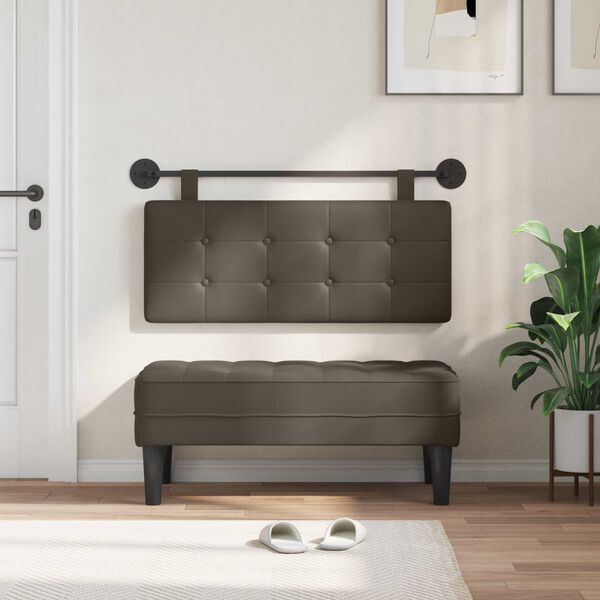 vidaXL H&aelig;ngende Hovedgavl V&aelig;gmonteret Faux l&aelig;der