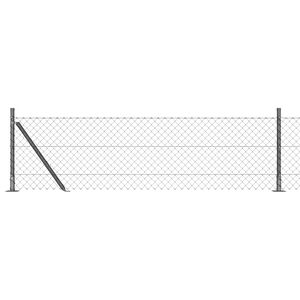 vidaXL Hegnsp&aelig;l Gr&aring; 10 x 0,4 m (40 x 40 mm net) St&aring;l og PVC