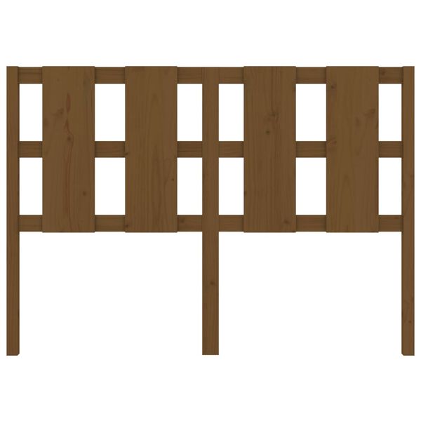 vidaXL sengegærde 145,5x4x100 cm massivt fyrretræ gyldenbrun