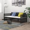 vidaXL daybed 90x200 cm massivt fyrretr&aelig; sort