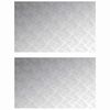 vidaXL Trappe Tread 2 stk. 80 x 50 cm S&oslash;lv Aluminium Rektangul&aelig;r