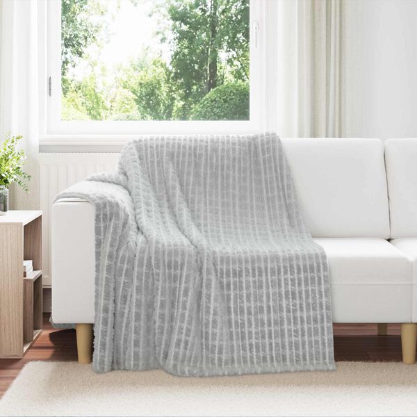 vidaXL Kastet&aelig;pper 6 pcs Gr&aring; 200 x 150 cm Fleece