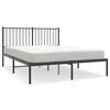 vidaXL sengeramme med sengegavl 140x190 cm metal sort
