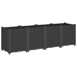 vidaXL plantekasse 160x40x53 cm PP sort