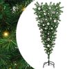 vidaXL Ovenvendt kunstigt forbelyst juletre med kugles&aelig;t Gr&oslash;n 150 cm