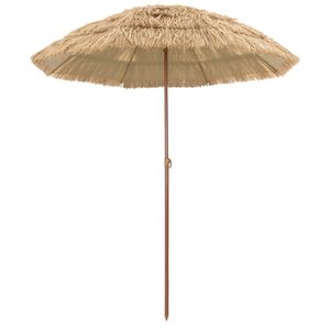 vidaXL Strand Parasol Naturfarvet 255 x 255 x 255 cm Polyester og St&aring;l