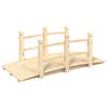 vidaXL havebro med gel&aelig;nder 150x67x56 cm massivt grantr&aelig;