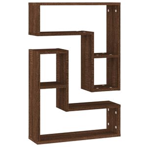 vidaXL v&aelig;ghylder 2 stk. 50x15x50 cm konstrueret tr&aelig; brun egetr&aelig;sfarve