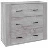 vidaXL sk&aelig;nk 80x33x70 cm konstrueret tr&aelig; gr&aring; sonoma-eg