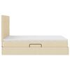 vidaXL Seng med opbevaring og madras Creme 140 x 190 cm Polyester