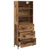 vidaXL Highboard Gammelt tr&aelig; 69,5 x 34 x 180 cm Konstrueret tr&aelig;