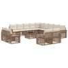 vidaXL Havesofa S&aelig;t 14 stk. Beige og cremehvid polyrattan