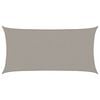 vidaXL solsejl 2,5x4,5 m 160 g/m&sup2; HDPE rektangul&aelig;r lysegr&aring;