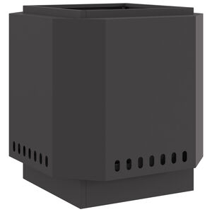 vidaXL Røgfri ildsted Sort 48 x 48 x 51 cm Stål