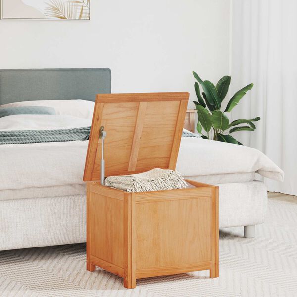 vidaXL Opbevaringskasse med opbevaring Naturfarvet 50 x 45 x 45 cm