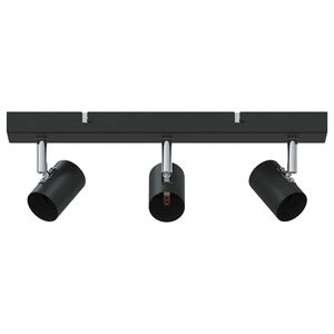 vidaXL Loftsspot med spotlights Sort 38 x 6,5 x 11,5 cm Metal