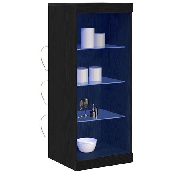 vidaXL LED Sideboard Sort eg 41 x 37 x 100 cm Konstrueret tr&aelig;