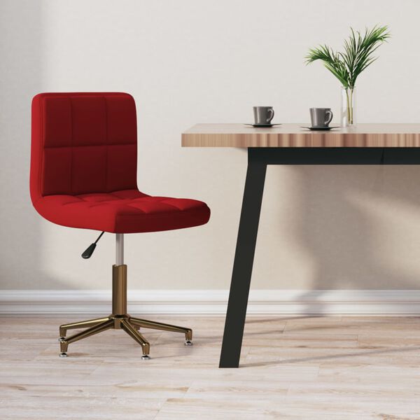 vidaXL drejelig spisebordsstol fl&oslash;jl vinr&oslash;d