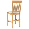 vidaXL barstole med hynder 2 stk. massivt gummitræ naturfarvet