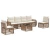 vidaXL Havesofa S&aelig;t 7 stk. Beige og cremehvid polyrattan