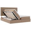 vidaXL Seng med opbevaring og madras Cappuccino 200 x 200 cm