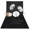 vidaXL fotostudieudstyr med lamper, paraplyer, baggrund og reflektor