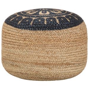 vidaXL h&aring;ndlavet puf 45 x 30 cm jute bl&aring;