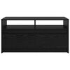 vidaXL Sofabord med skuffe Sort eg 90 x 50 x 45 cm Konstrueret tr&aelig;