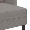 vidaXL 2-personers sofa med chaiselong L-formet 125 cm stof gr&aring;brun