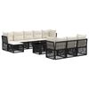 vidaXL Havesofa S&aelig;t 11 stk. Sort polyrattan