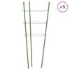 vidaXL plantestativ med 3 ringe 5 stk. 60 cm st&aring;l gr&oslash;n