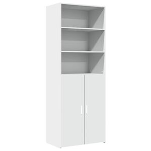 vidaXL skab 70x42,5x185 cm konstrueret tr&aelig; hvid