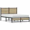 vidaXL sengeramme uden madras 120x200 cm metal sonoma-eg