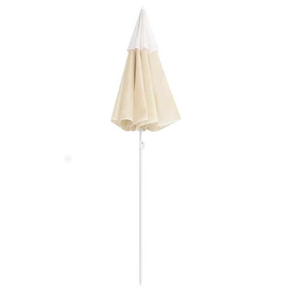 vidaXL parasol 180 cm st&aring;lstang sandfarvet