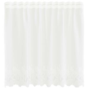 vidaXL Lace Gardin Hvid 80 x 150 cm Polyester