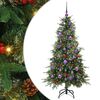 vidaXL Kunstigt Hinged Juletr&aelig; med 150 LED'er Gr&oslash;n 150 cm PE og PVC