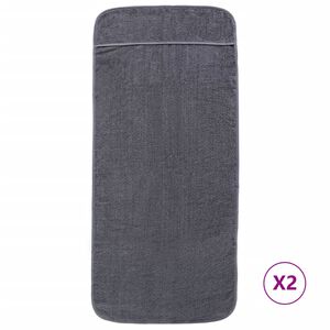 vidaXL strandhåndklæder 2 stk. 60x135 cm 400 GSM stof antracitgrå