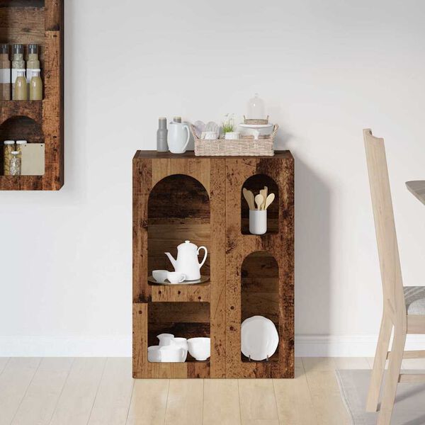 vidaXL Sideboard Gammelt tr&aelig; 59 x 35 x 80.5 cm Konstrueret tr&aelig;