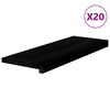 vidaXL trappem&aring;tter 20 stk. brunsort 70x25x2 cm massivt egetr&aelig;