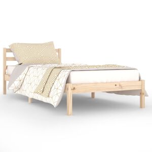 vidaXL sengeramme 90x200 cm massivt fyrretr&aelig;