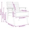 vidaXL l&aelig;nestol Vinr&oslash;d 59 x 75 x 78 cm Stof