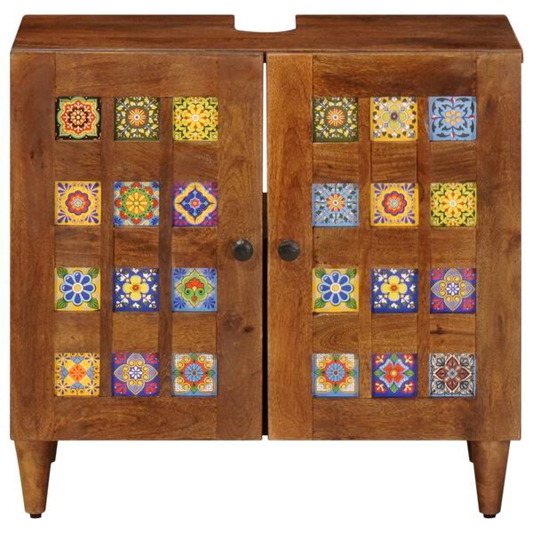 vidaXL Badev&aelig;relsesskabsunder med opbevaring Valn&oslash;d 62 x 33 x 58 cm