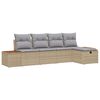 vidaXL Havesofa S&aelig;t 6 stk. Beige polyrattan