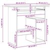 vidaXL skrivebord 80x45x74 cm konstrueret tr&aelig; sonoma-eg