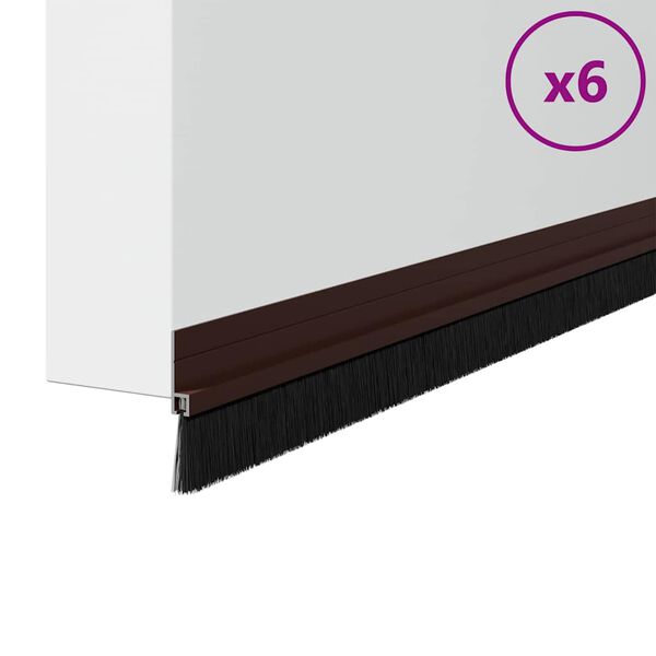 vidaXL Selvkl&aelig;bende d&oslash;rb&oslash;rstet&aelig;tninger 6 pcs Brun 100 cm